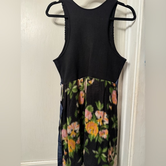 Free People Dress - Navy and Floral Wool - Medium - Picture 7 of 10